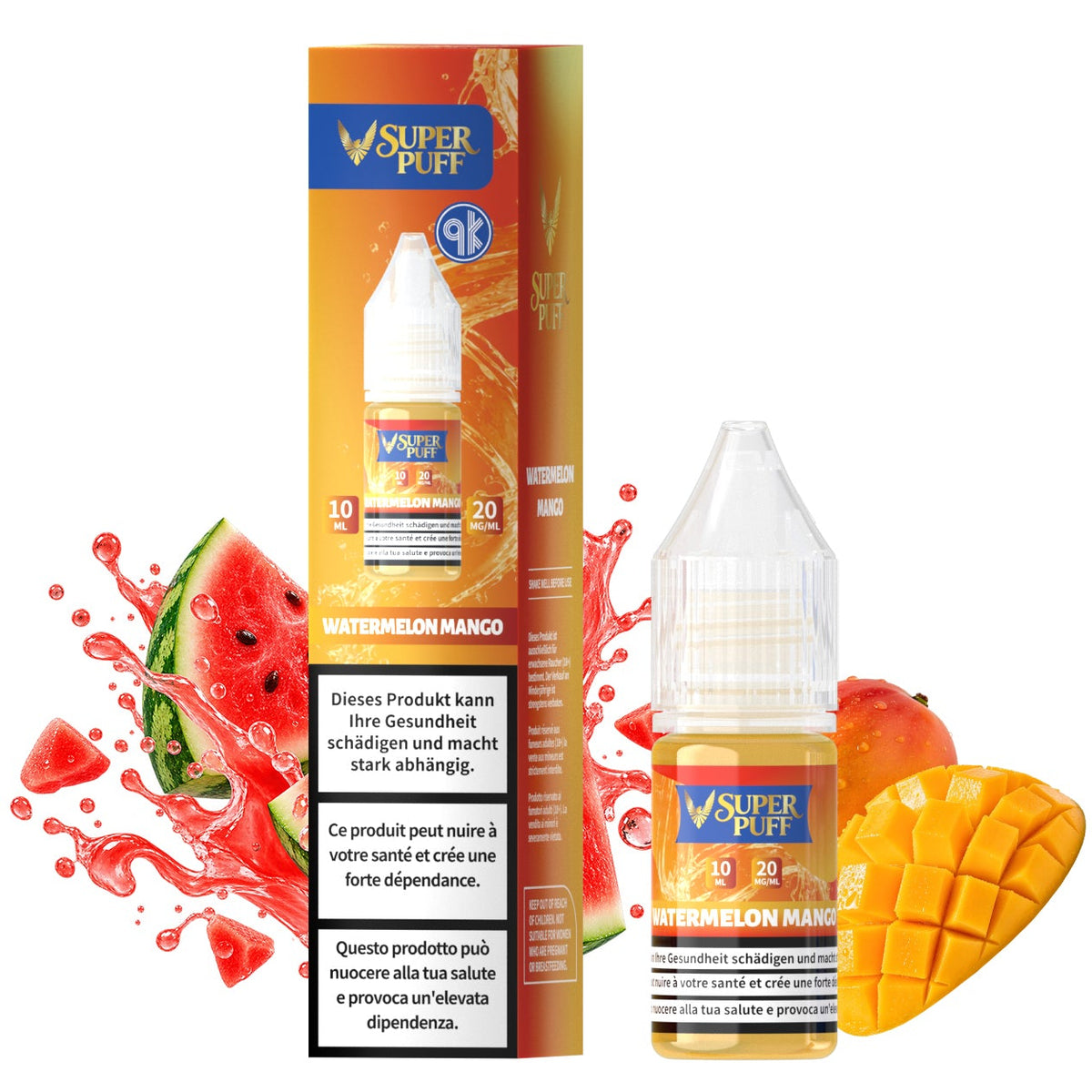 E-Liquid Super Puff - Wassermelone Mango - 10ml (20mg)