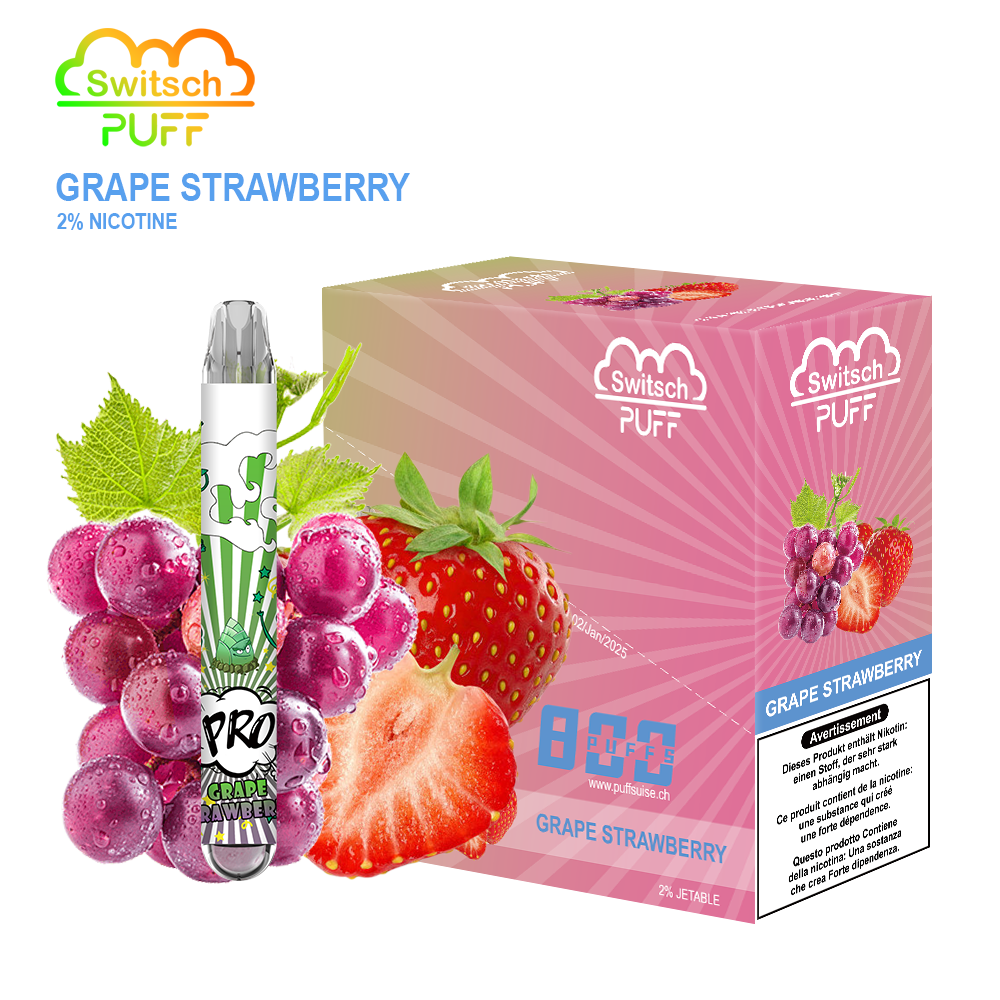TRAUBE ERDBEERE - Switsch PUFF 2%