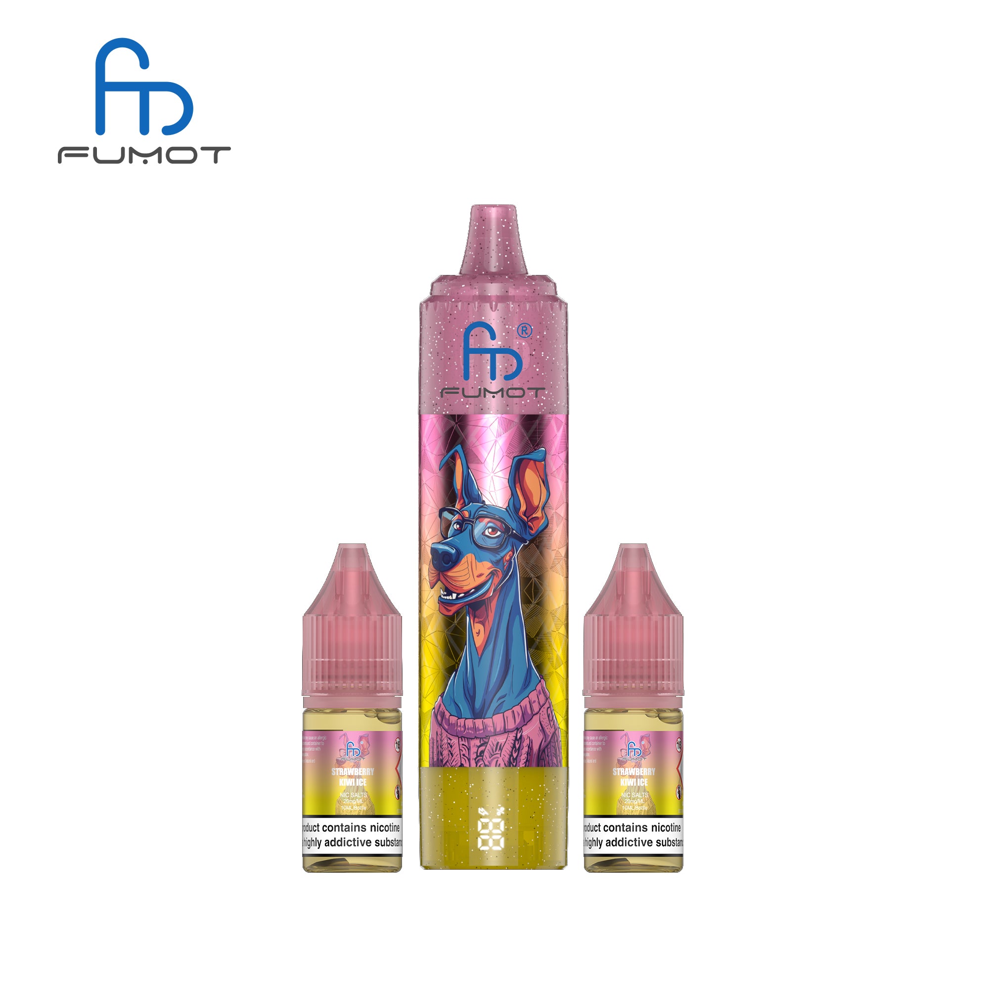 Strawberry Kiwi Ice - Rechargeable Electronic Cigarettes - Fumot Doberman
