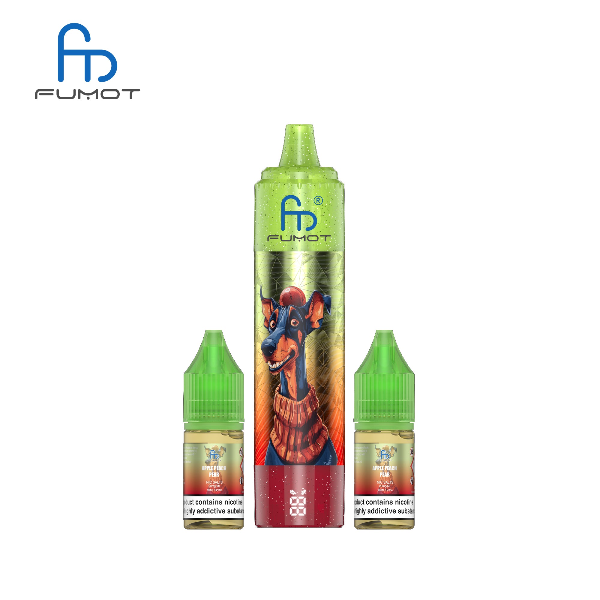 Apple Peach Pear - CIGARETTE ÉLECTRONIQUES RECHARGEABLE - Fumot Doberman