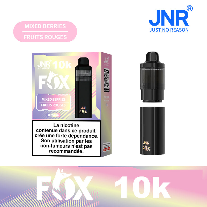 JNR FOX 10k Rechargeable - Mixed Berries | Puff Fruits Rouges 10000 Bouffées