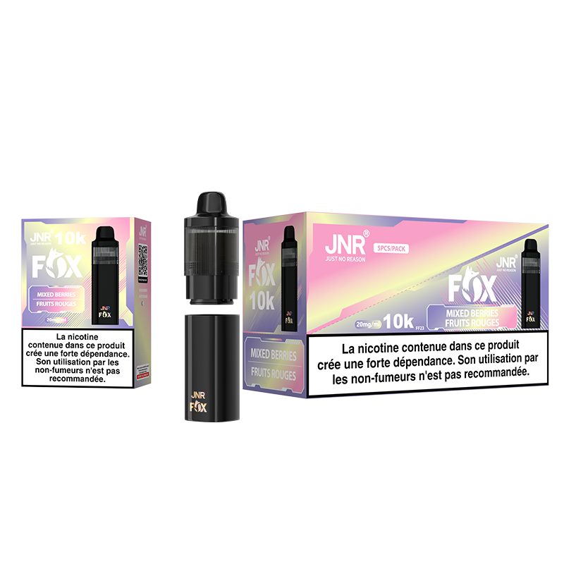 JNR FOX 10k Rechargeable - Mixed Berries | Puff Fruits Rouges 10000 Bouffées