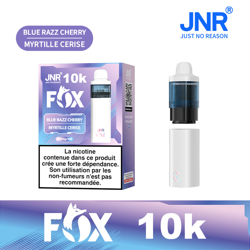 JNR FOX 10k Rechargeable - Blueberry Cherry | Puff Myrtille Cerise 10000 Bouffées
