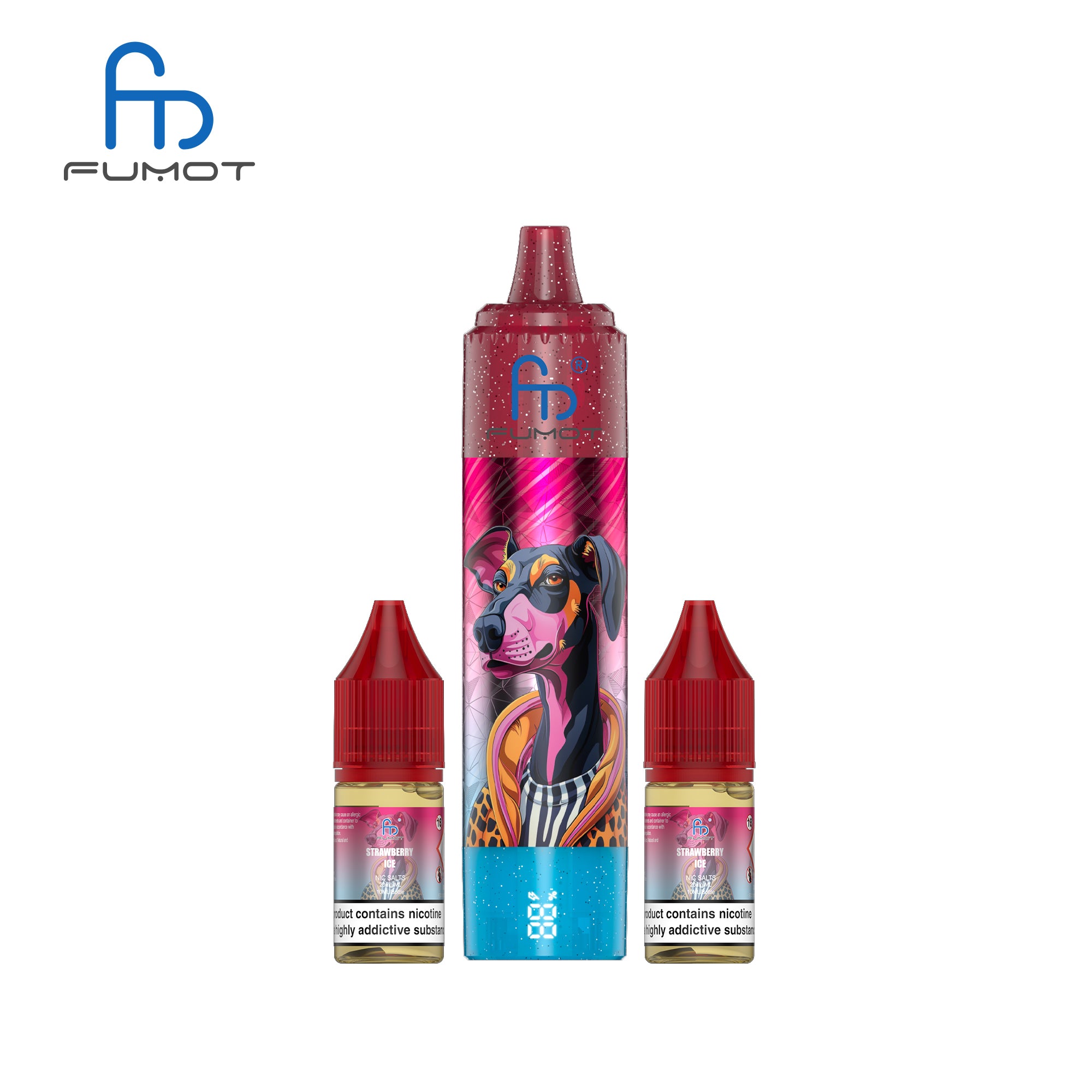 Strawberry Ice - CIGARETTE ÉLECTRONIQUES RECHARGEABLE - Fumot Doberman