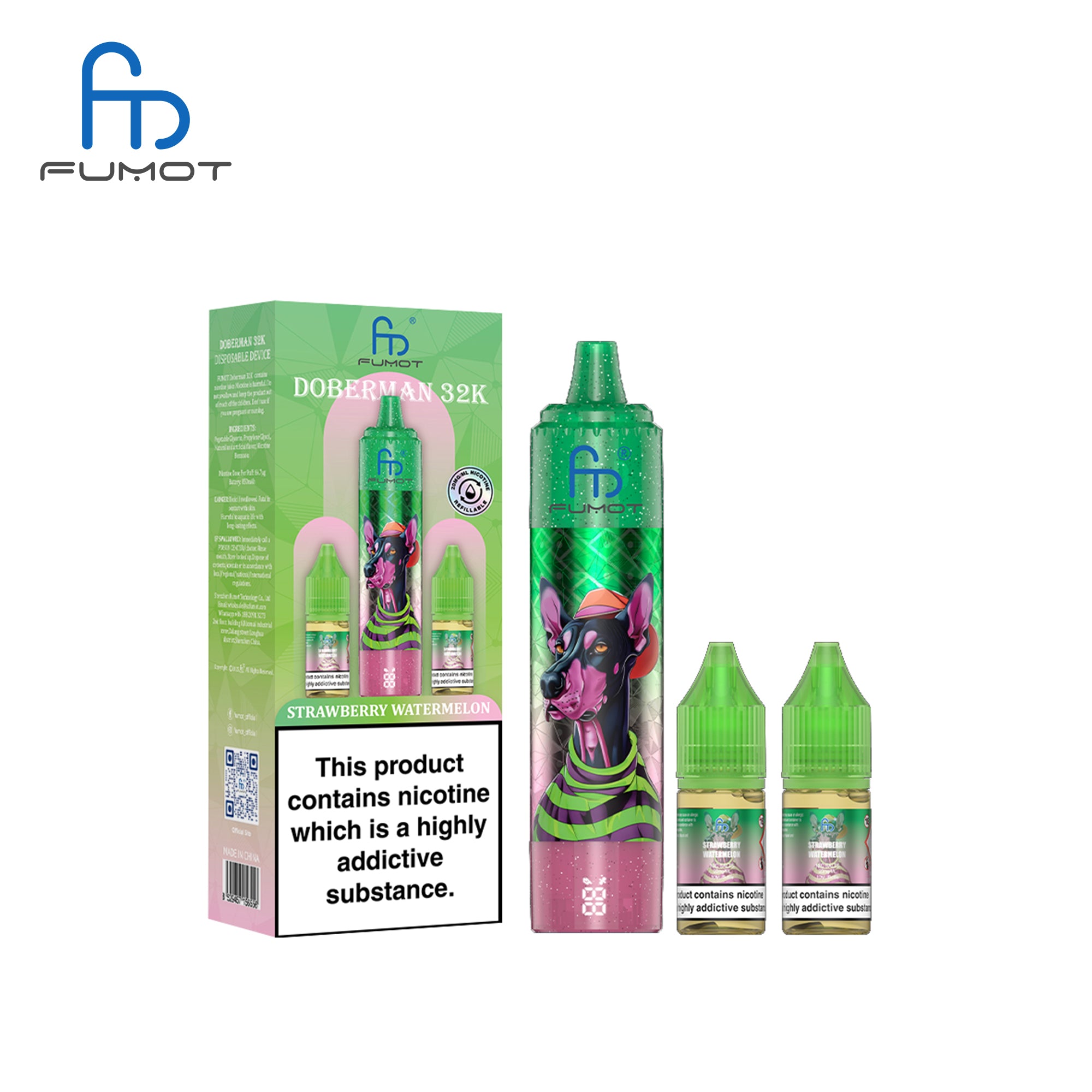 Strawberry Watermelon - Rechargeable Electronic Cigarettes - Fumot Doberman