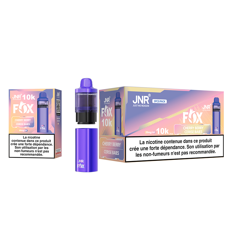 JNR FOX 10k Rechargeable - Cherry Berry | Puff Cerise Baies 10000 Bouffées