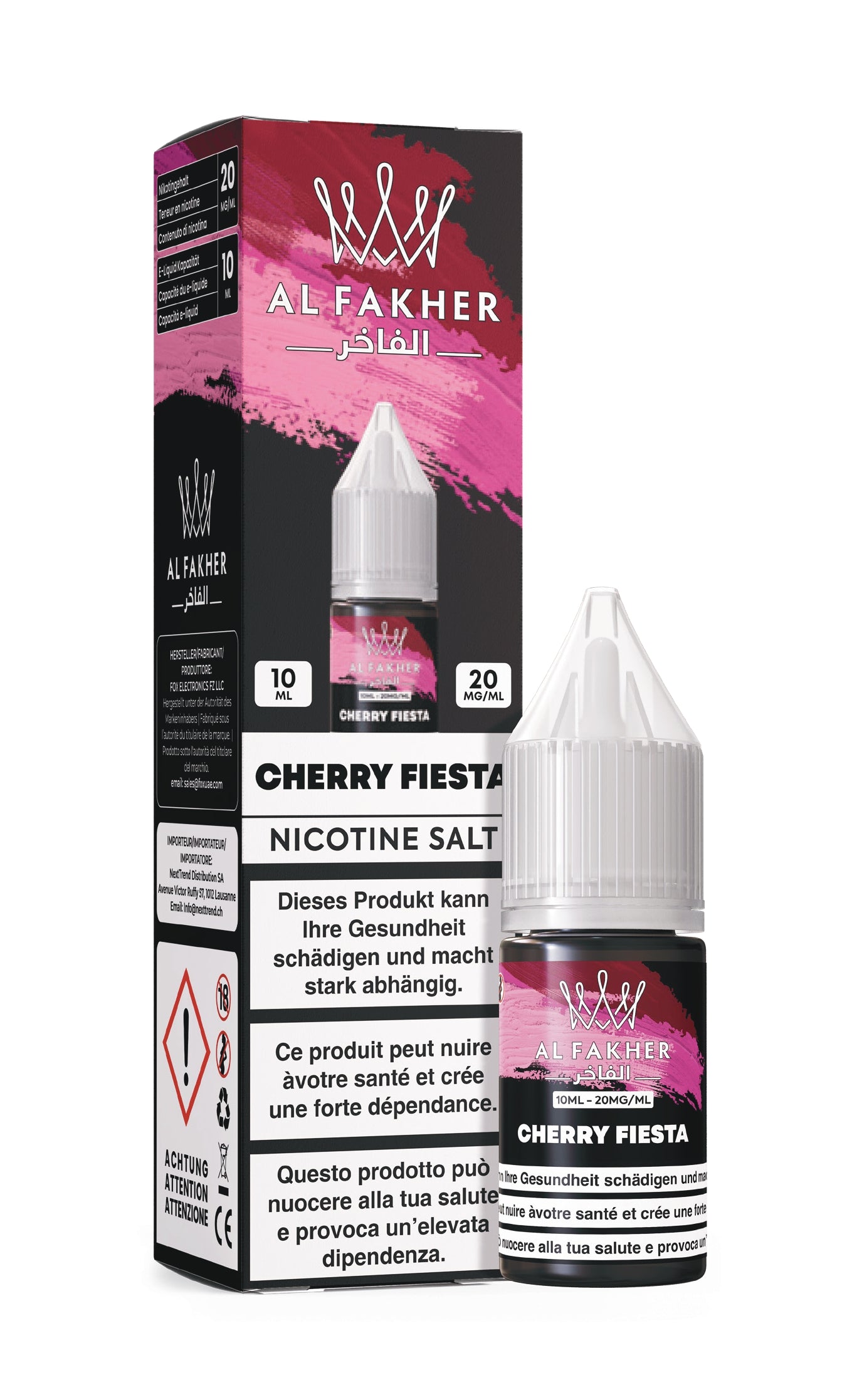 Al Fakher Cherry Fiesta - E-liquide aux sels de nicotine 10 ml - 20 mg/ml
