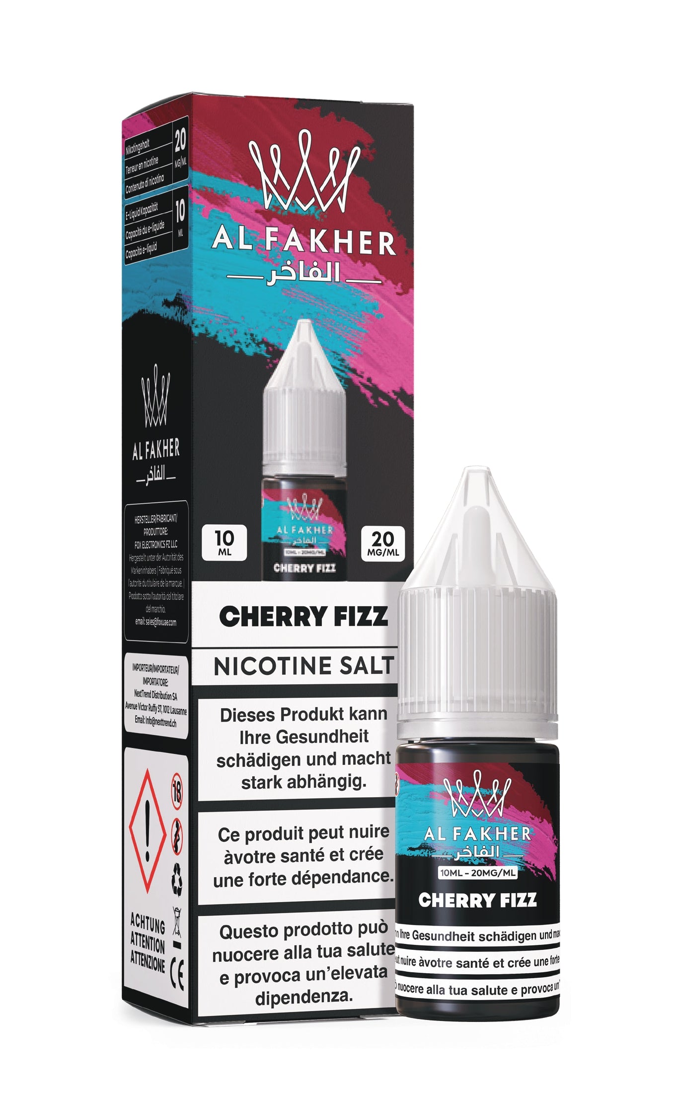 Al Fakher Cherry Fizz - E-liquide aux sels de nicotine - 10 ml - 20 mg/ml