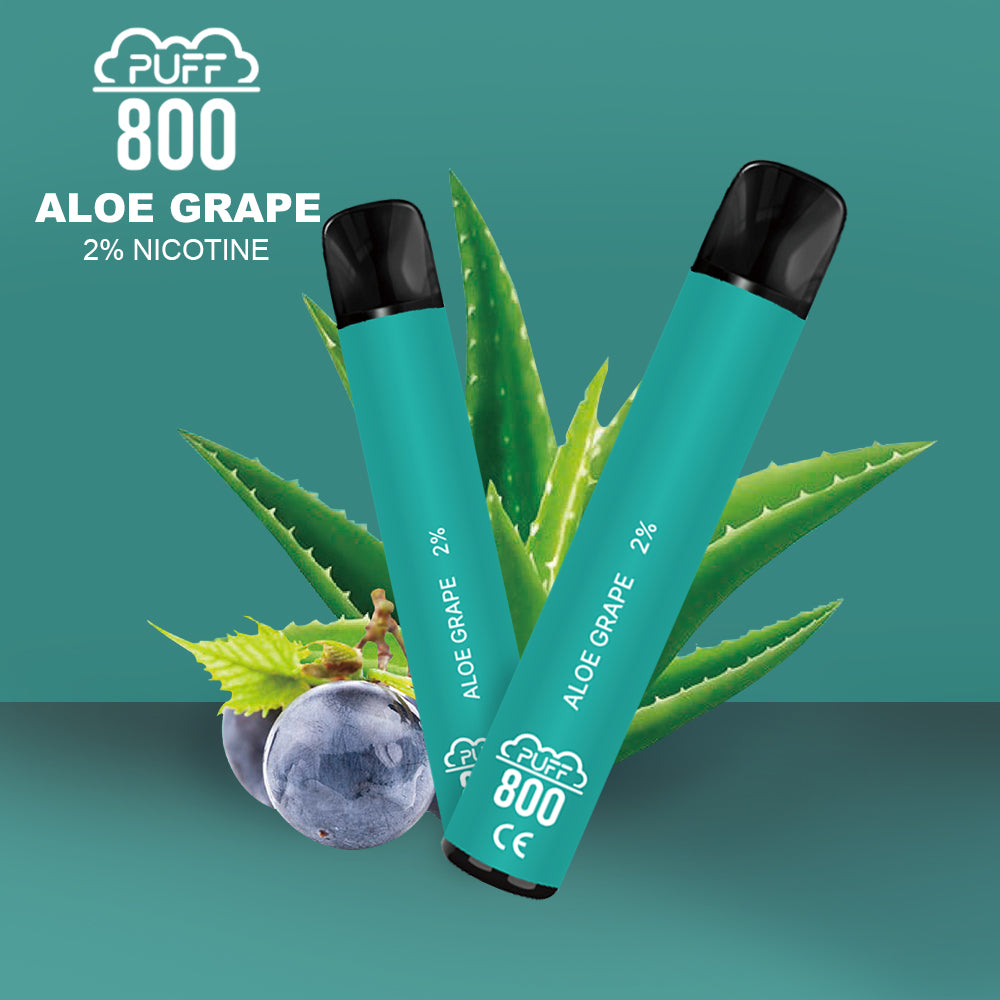 Vape jetable avec nicotine - Puff 800 - Aloe Grape | puff 800 2%,puff8002%
