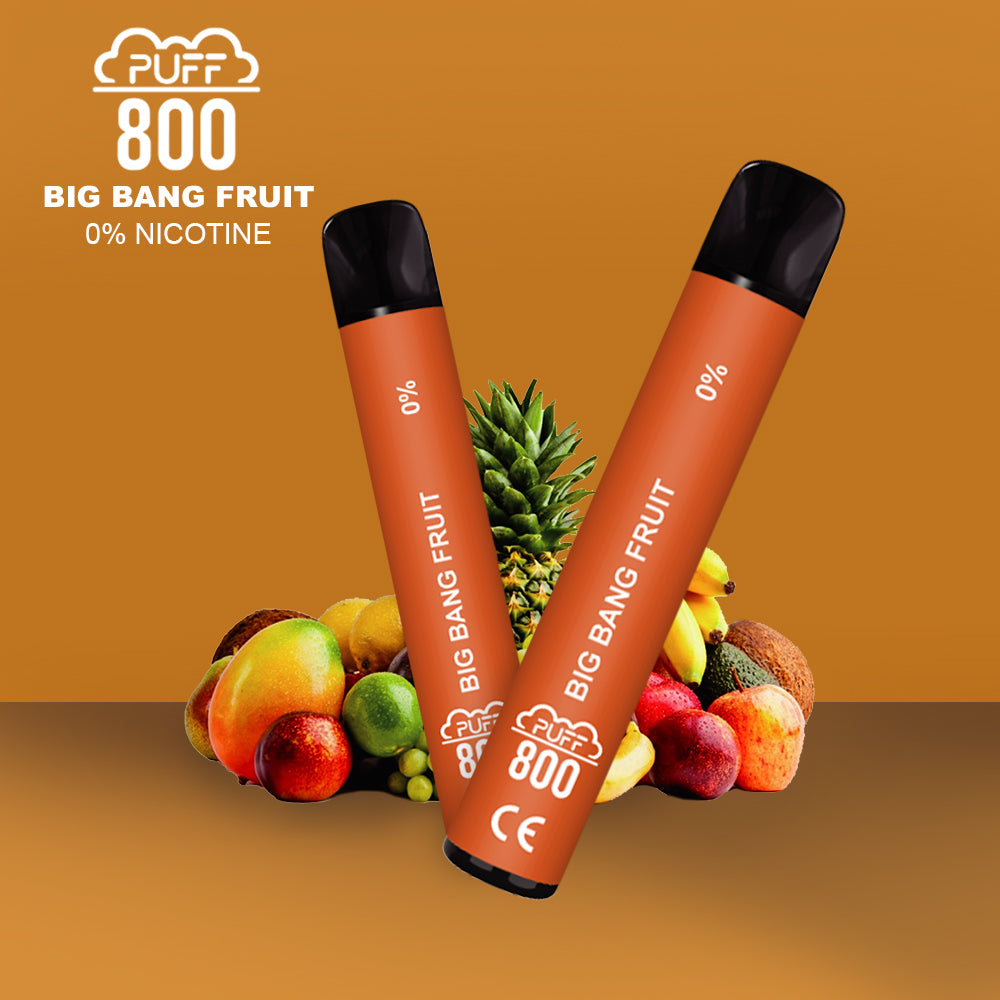 Vape jetable sans nicotine - Puff 800 - Big Bang Fruit | puff 0%,zero nicotine