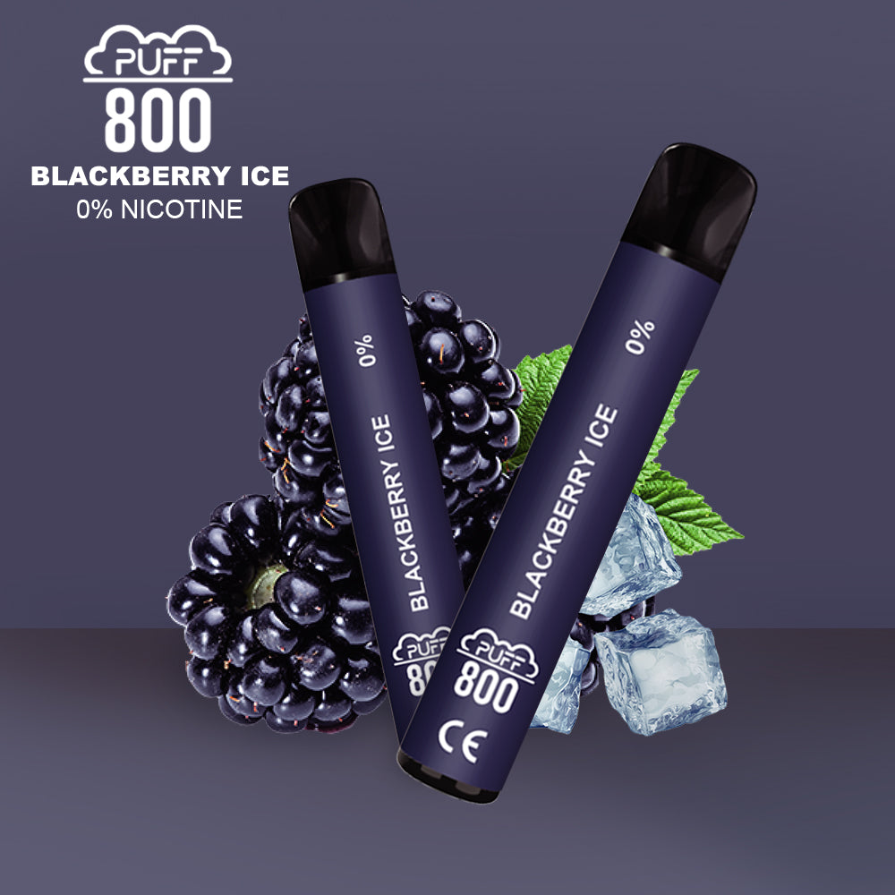 Vape jetable sans nicotine - Puff 800 - Blackberry Ice | puff 0%,zero nicotine