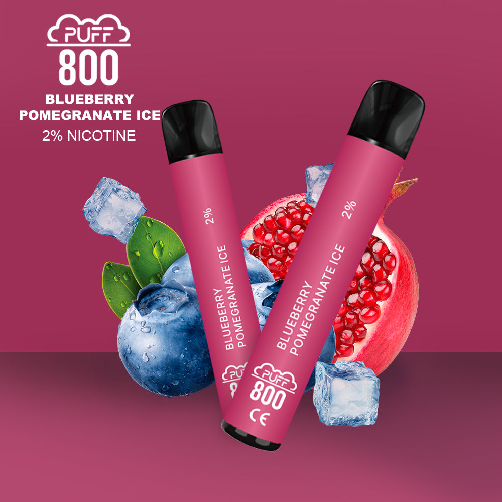 Vape jetable avec nicotine - Puff 800 - Blueberry Pomegranate Ice | puff 800 2%,puff8002%