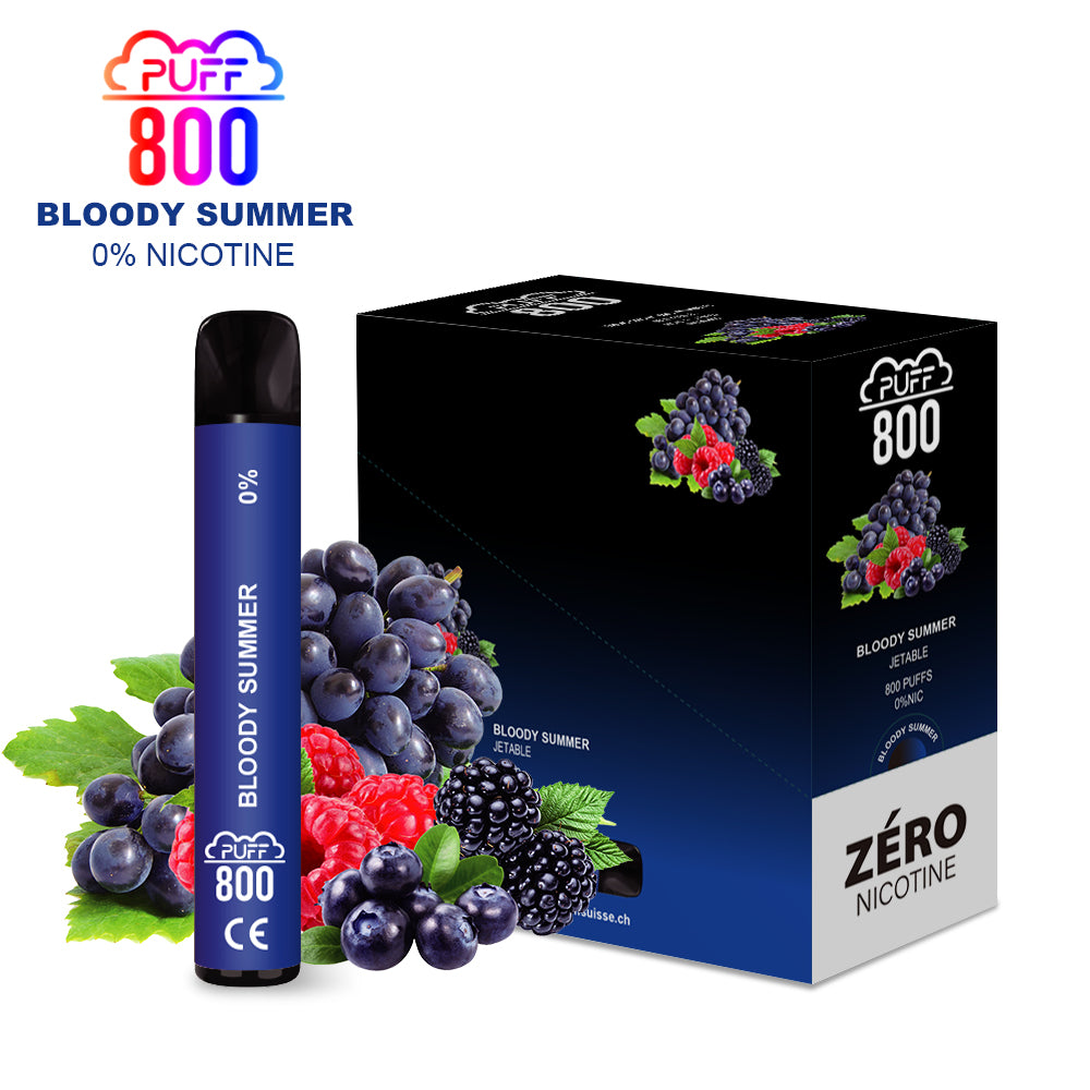 Vape sans nicotine - Puff 800 - Bloody Summer | puff 0%,zero nicotine