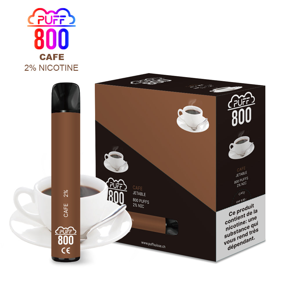 Vape avec nicotine à la saveur café - Puff 800 | puff 800 2%,puff8002%