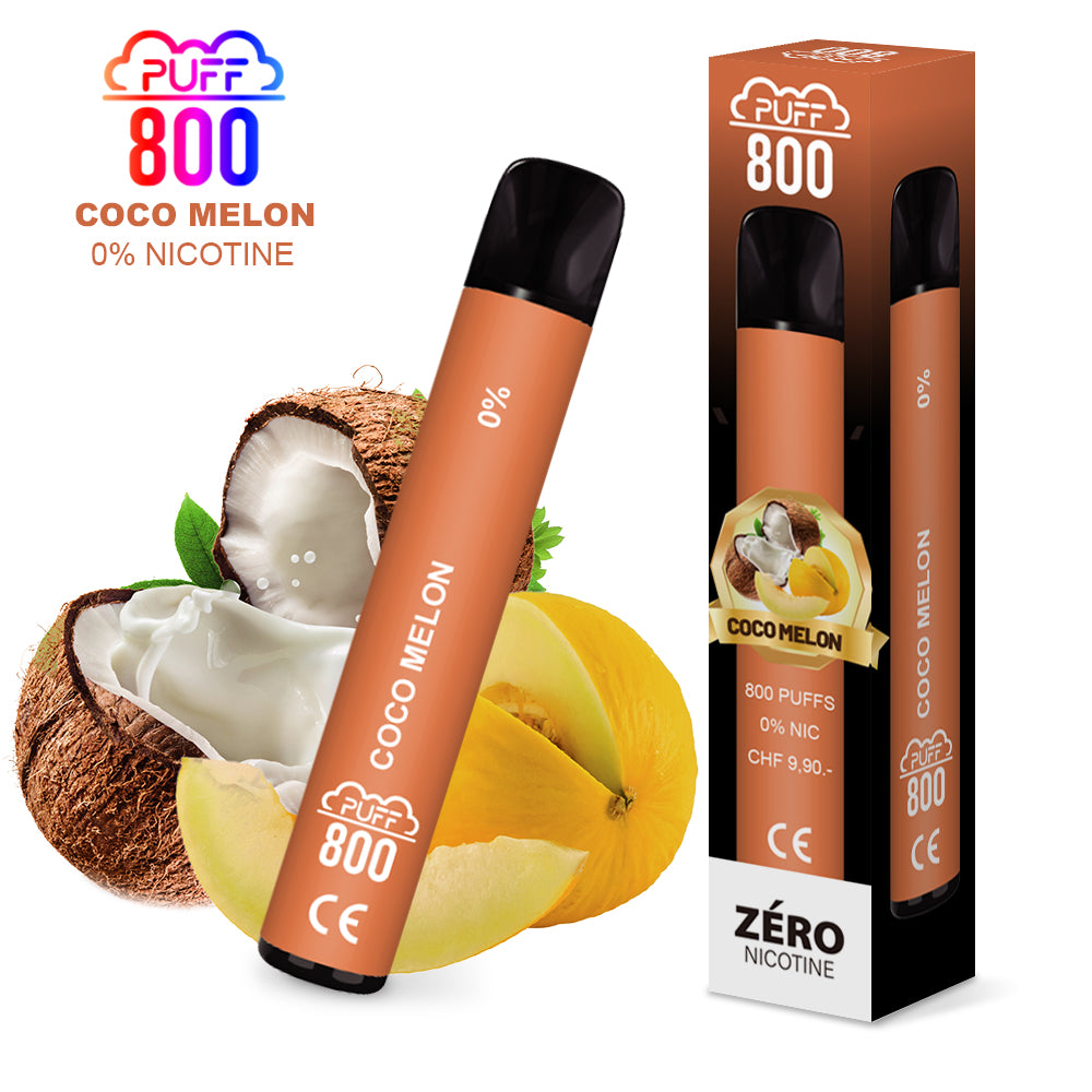 COCO MELON - PUFF 800 0% | puff 0%,puff 800 2% nicotine,zero nicotine
