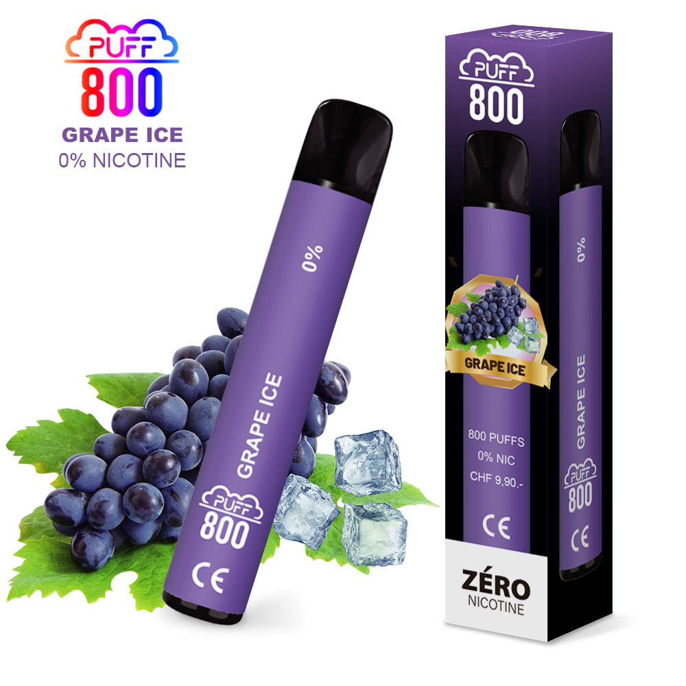 Grape Ice - PUFF 800 0% | puff 0%,puff 800 2% nicotine,zero nicotine