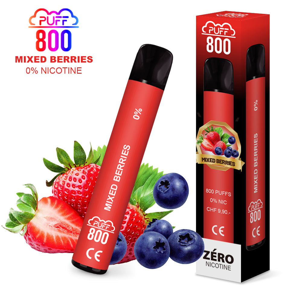 Mixed Berries - PUFF 800 0% | puff 0%,puff 800 2% nicotine,zero nicotine