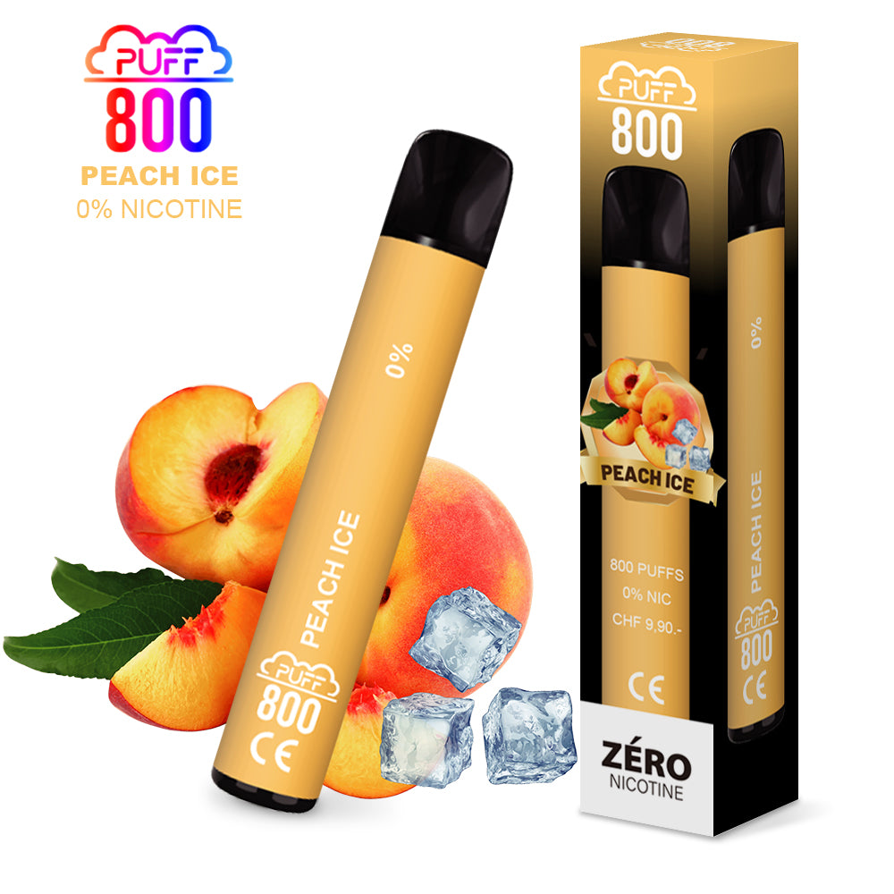 Peach Ice - PUFF 800 0% | puff 0%,puff 800 2% nicotine,zero nicotine
