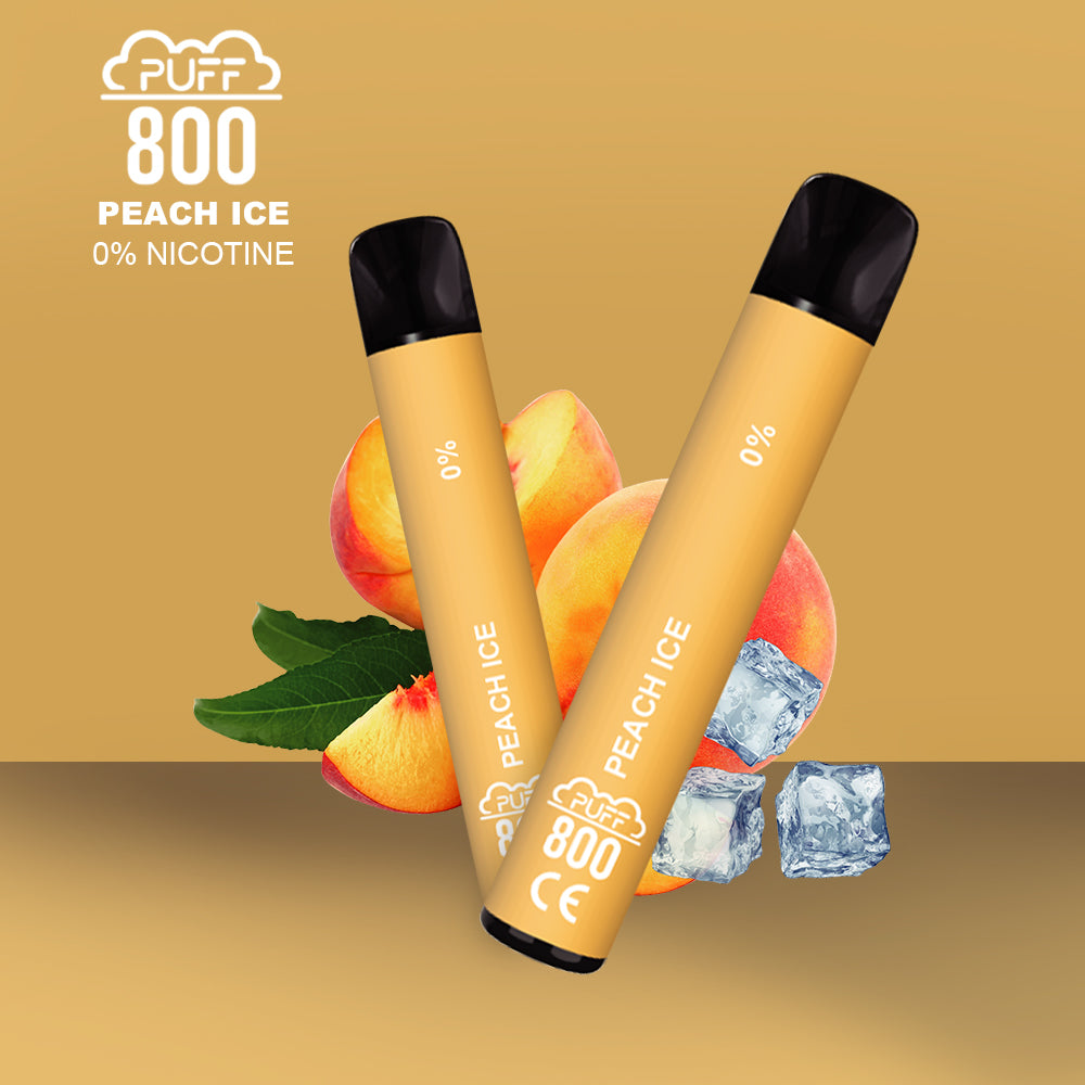 Peach Ice - PUFF 800 0% | puff 0%,puff 800 2% nicotine,zero nicotine