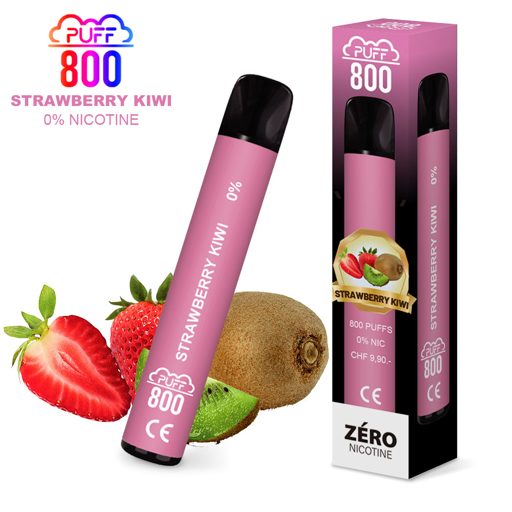 STRAWBERRY KIWI - PUFF 800 0% | puff 0%,zero nicotine