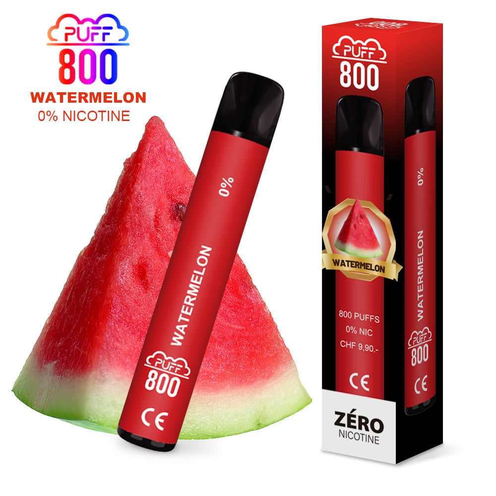 WATERMELON - PUFF 800 0% | puff 0%,zero nicotine