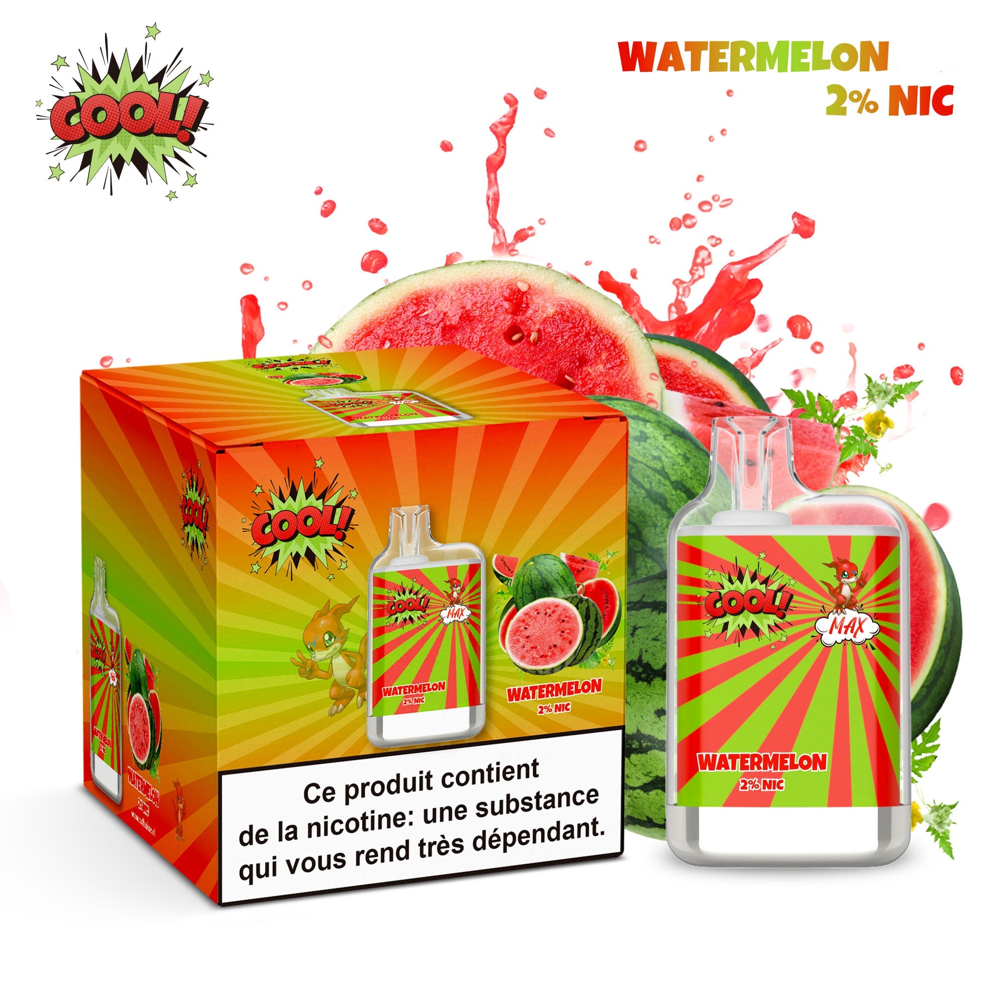 WATERMELON - PUFF COOL 2%