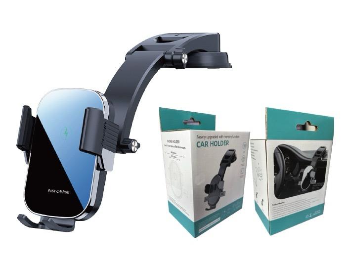 Car Qi 15W Wireless Charger Holder - Suction Cup Fast Charge