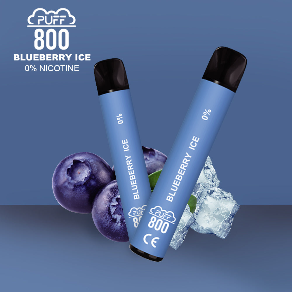 Vape jetable sans nicotine - Puff 800 - Blueberry Ice | puff 0%,zero nicotine