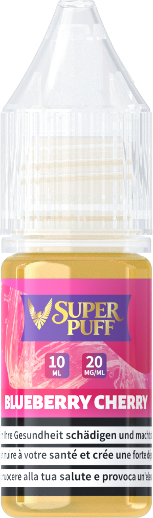 E-Liquide Super Puff - Blueberry Cherry - 10ml (20mg)