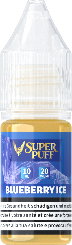 E-Liquide Super Puff - Blueberry Ice - 10ml (20mg)
