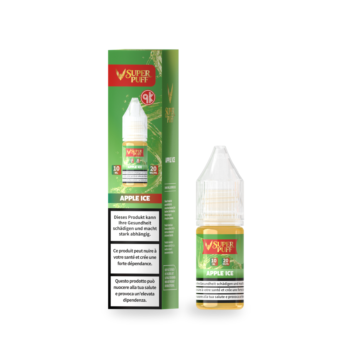 Super Puff E-Liquid - Apple Ice - 10ml (20mg)