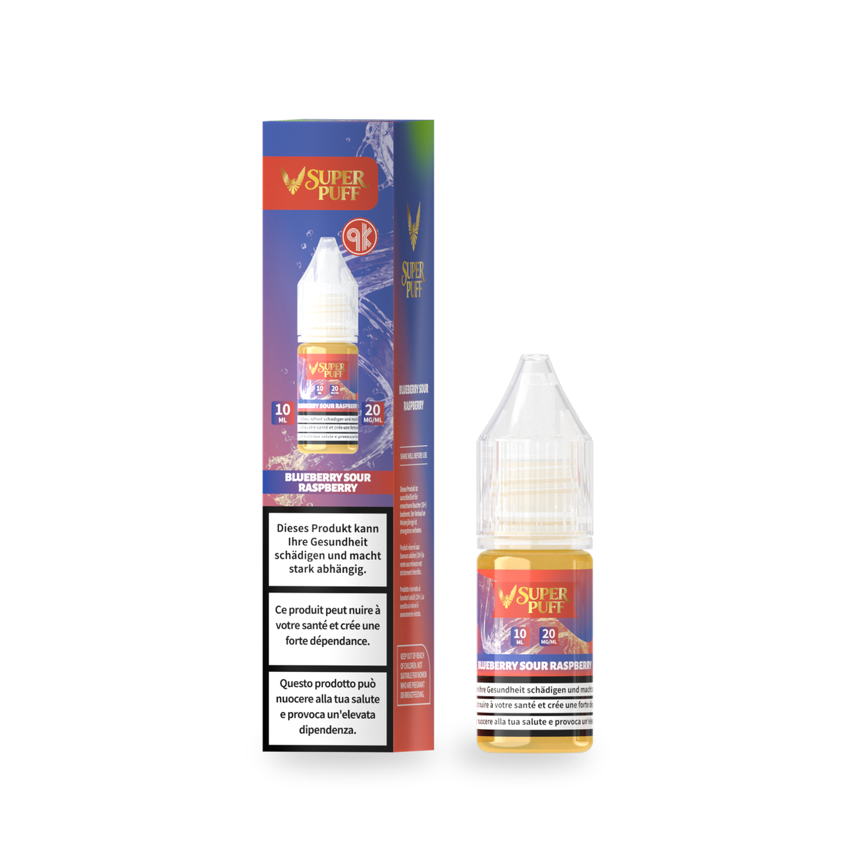 E-Liquid Super Puff - Blueberry Sour Raspberry - 10ml (20mg)