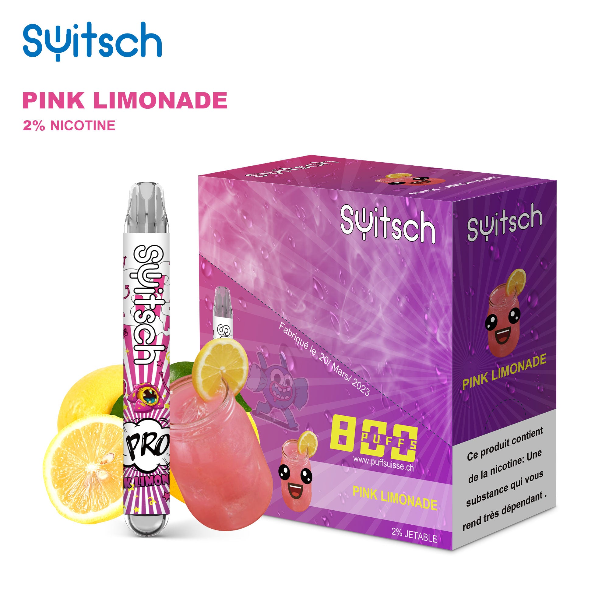 Pink Limonade - Puff Pro 2% | Switsch coloré