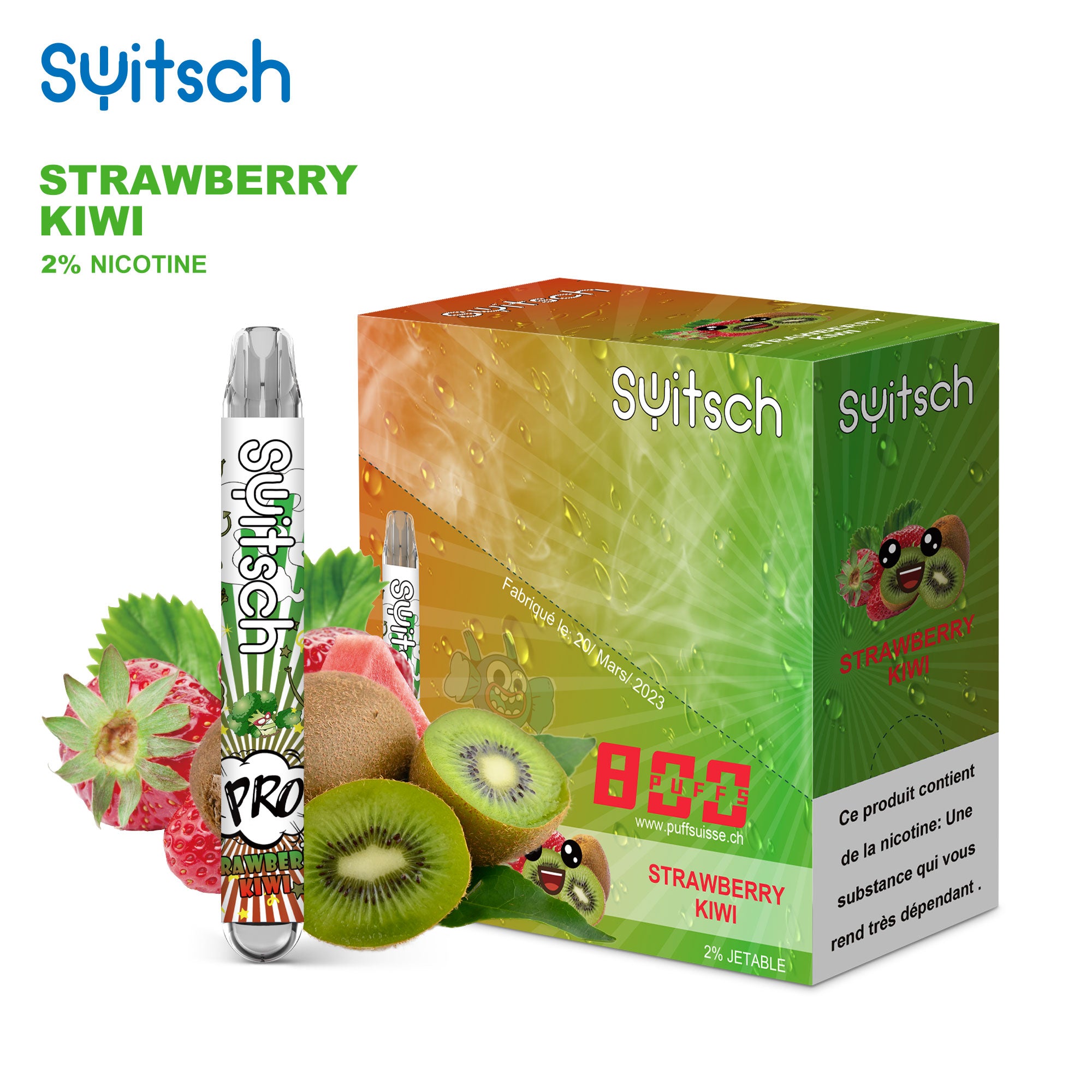Erdbeer-Kiwi - Puff Pro 2%