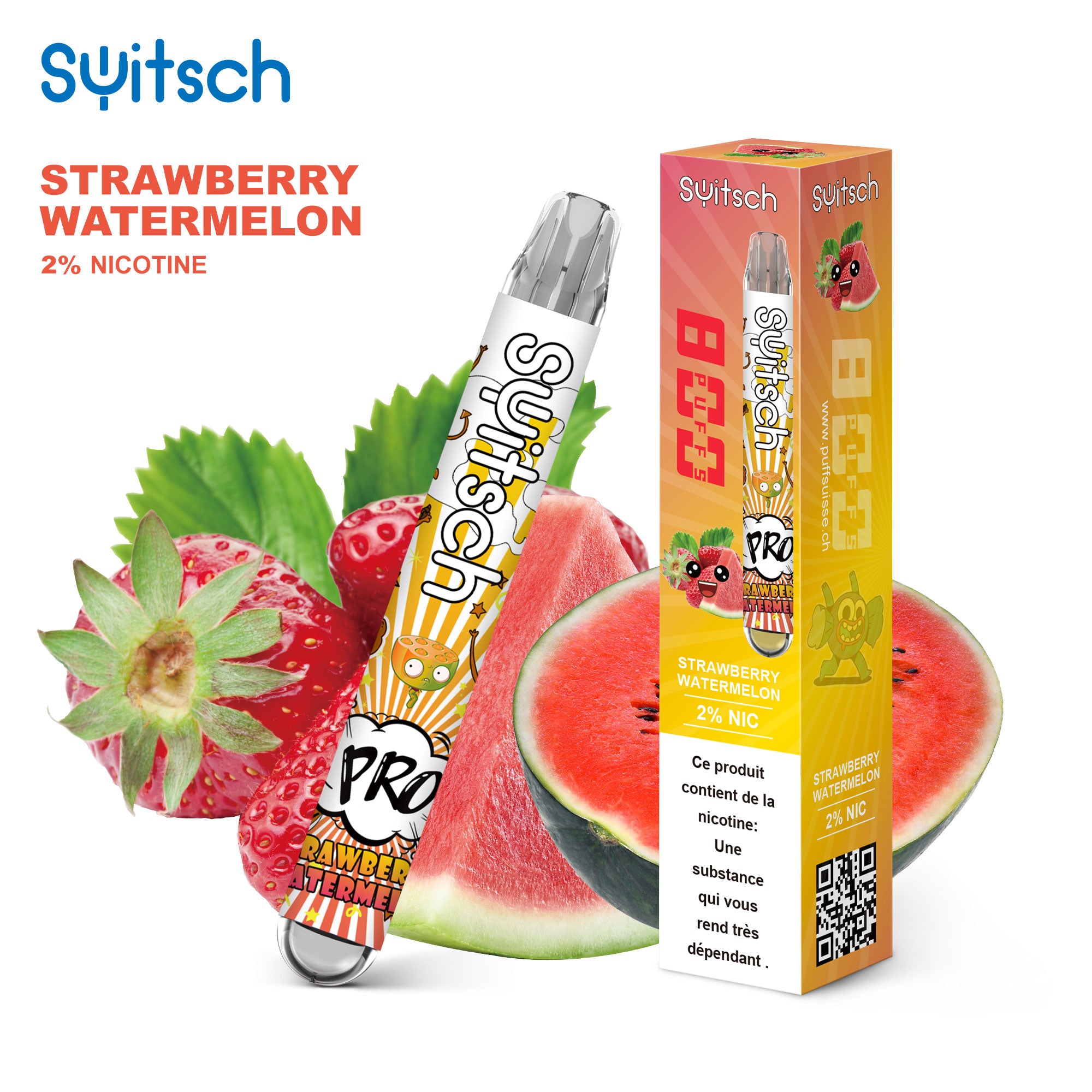Erdbeer-Wassermelone – Puff Pro 2 %