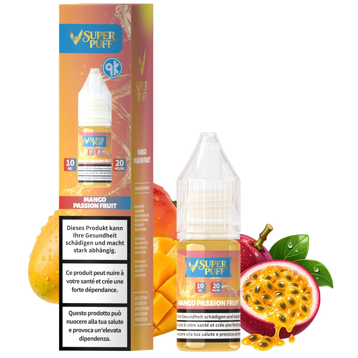 E-Liquid Super Puff - Mango Passion Fruit - 10ml (20mg)