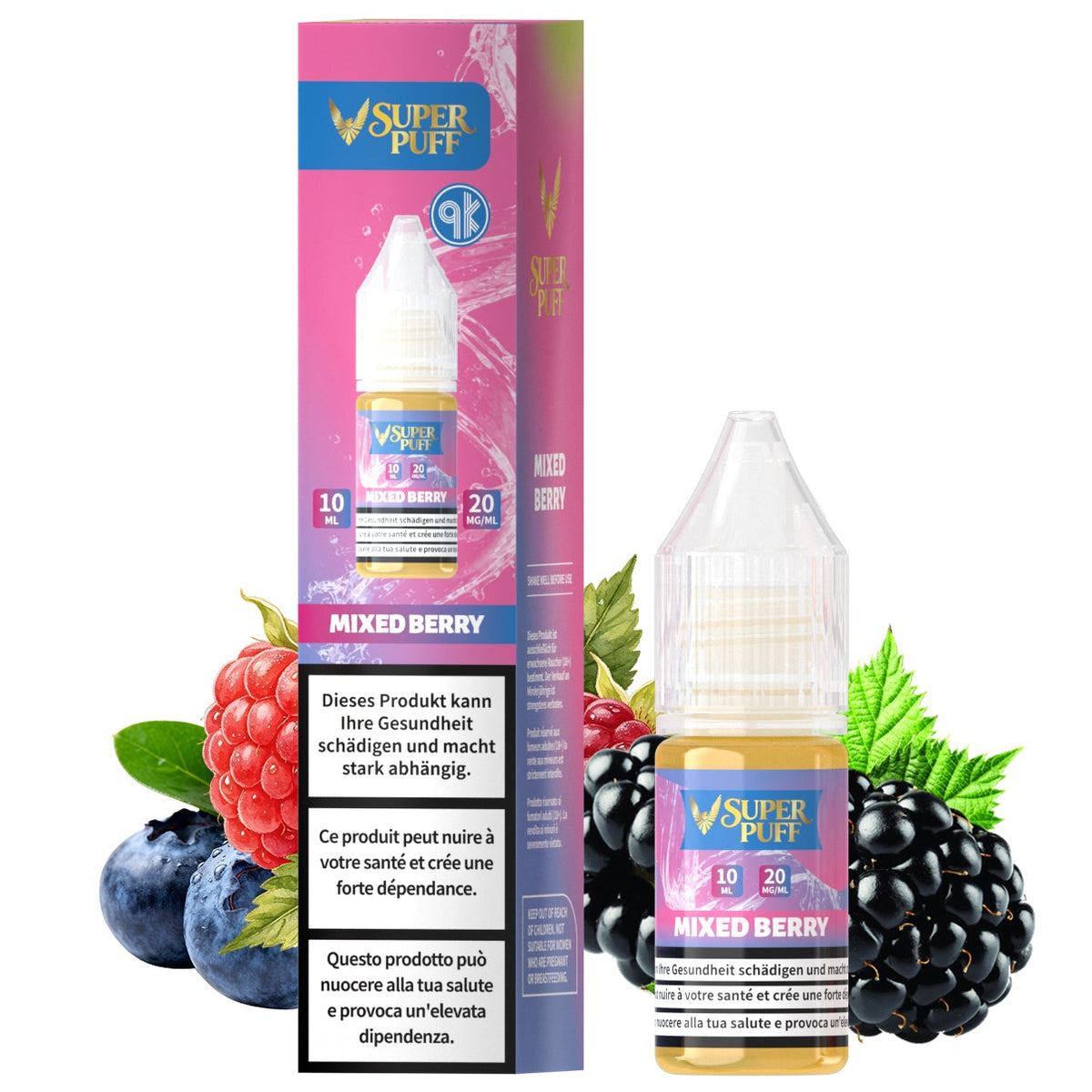 E-Liquid Super Puff - Mixed Berry - 10ml (20mg)