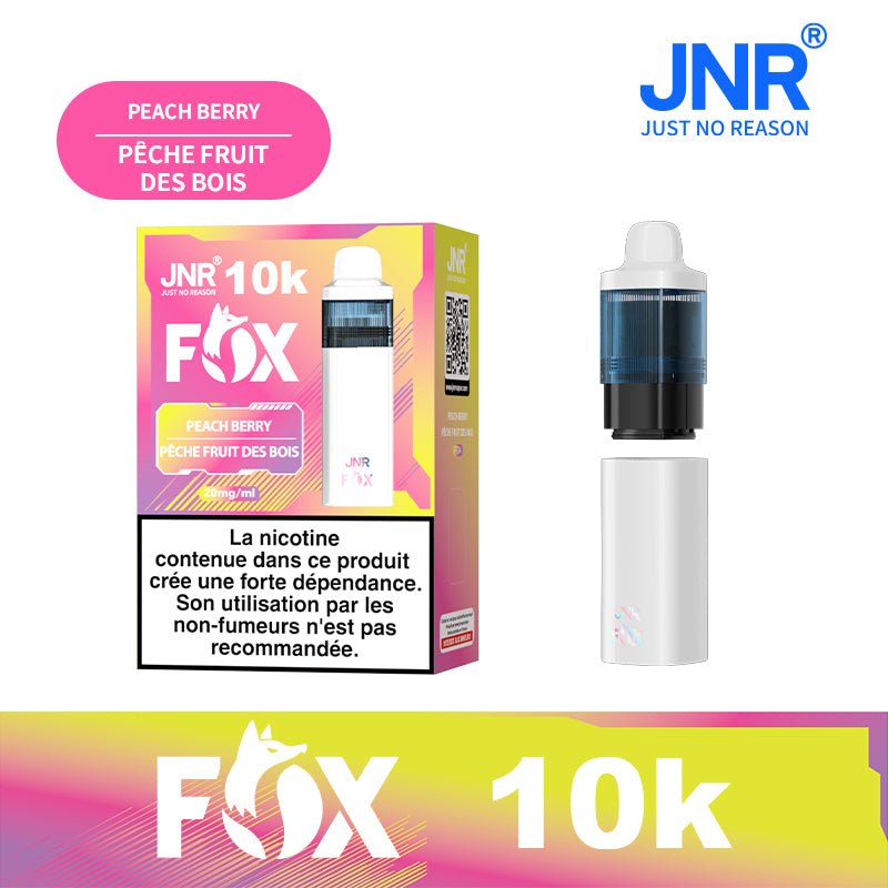 JNR FOX 10k Rechargeable - Peach Berry | Puff Pêche Fruit des Bois 10000 Bouffées