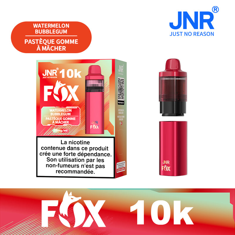 JNR FOX 10k Wiederaufladbar - Wassermelonen-Kaugummi | Puff Wassermelo JNR FOX 10k Wiederaufladbar - Wassermelonen-Kaugummi | Puff Wassermelo