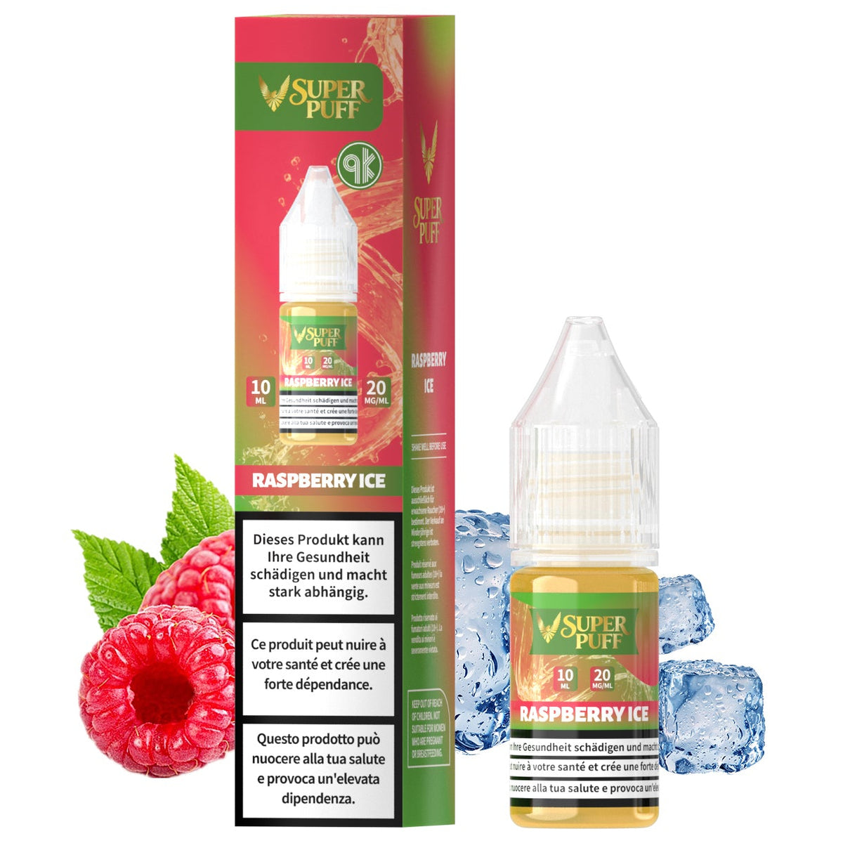 Super Puff E-Liquid - Raspberry Ice - 10ml (20mg)