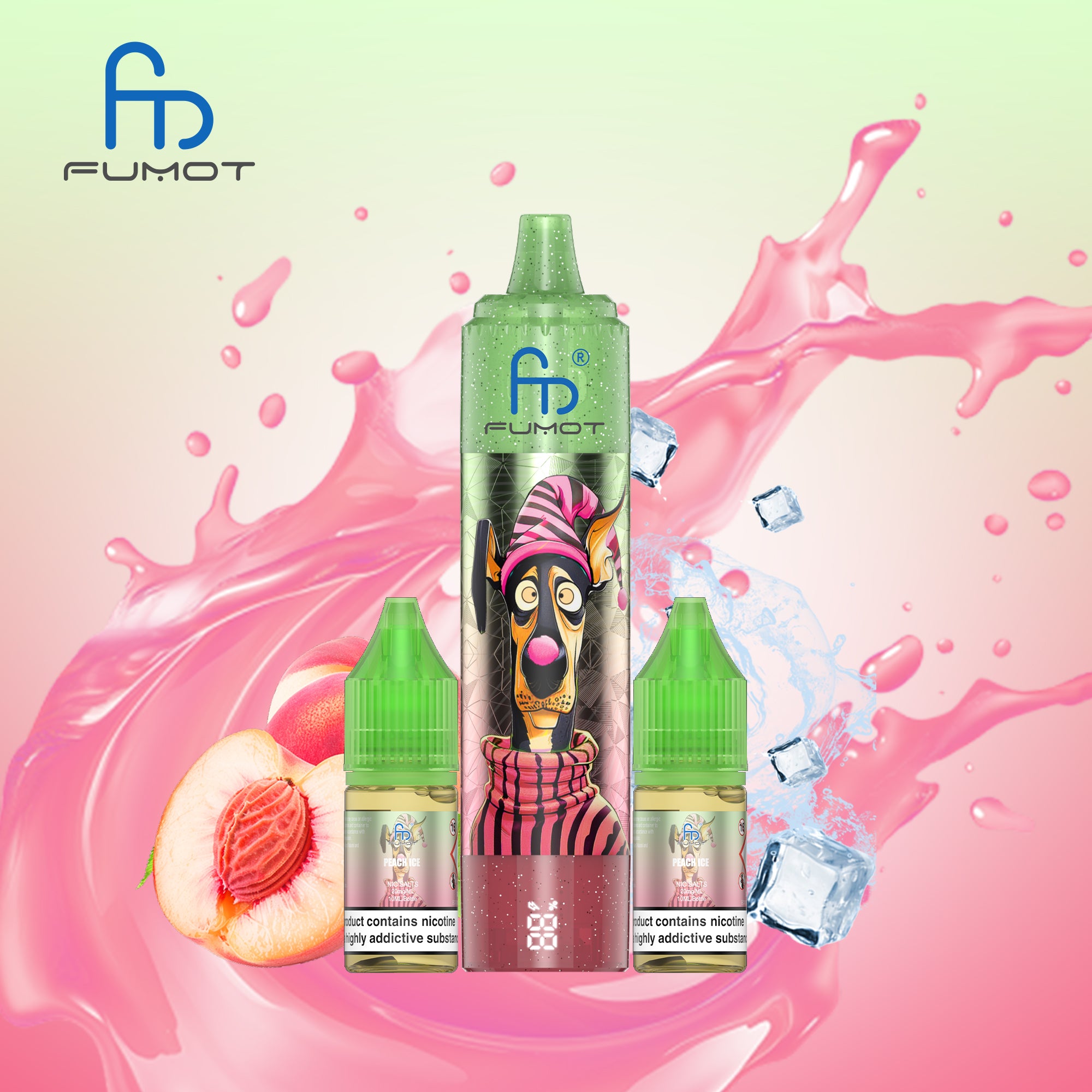 Peach Ice - CIGARETTE ÉLECTRONIQUES RECHARGEABLE - Fumot Doberman