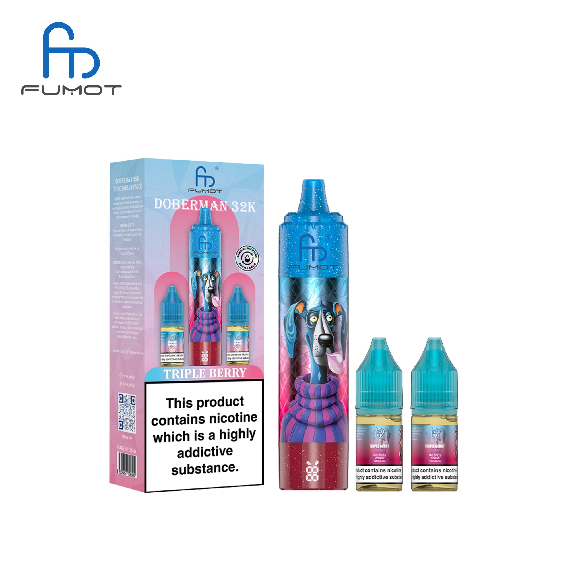 Triple Berry - Rechargeable Electronic Cigarette - Fumot Doberman