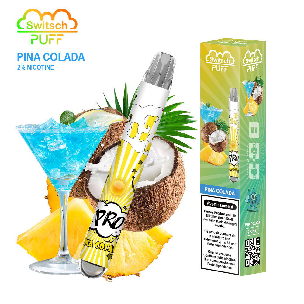 Pina Colada Disposable Vape Aroma King Tornado 7000 Pina Colada Rum 7000 Disposable Royal Vapes PINA COLADA - Switsch PUFF 2% Pina Colada Disposable Vape Aroma King Tornado 7000 Pina Colada Rum 7000 Disposable Royal Vapes PINA COLADA - Switsch PUFF 2%