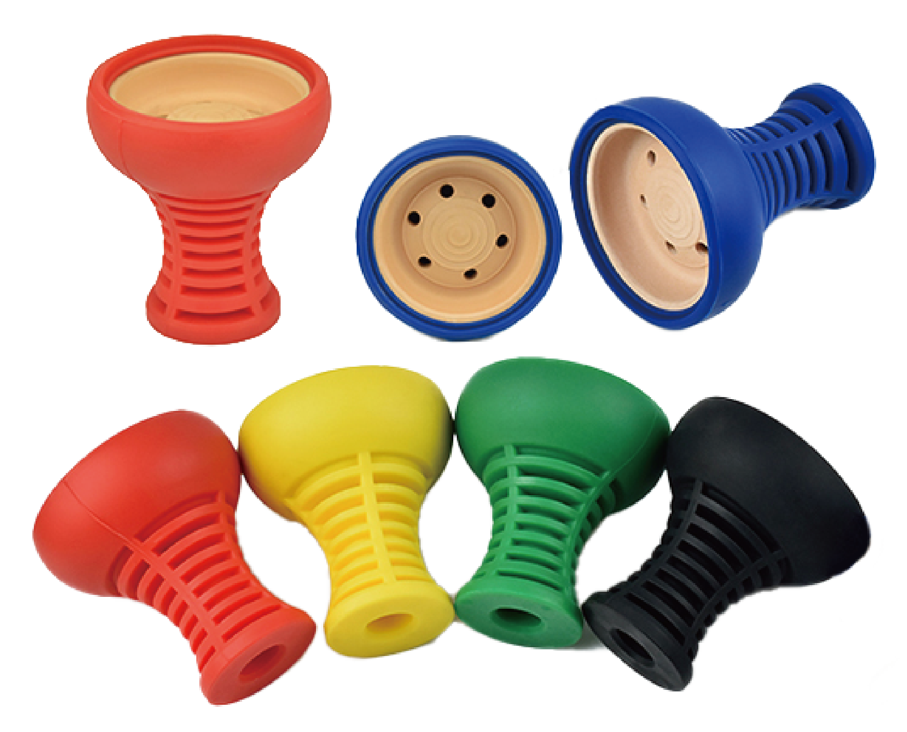 Foyer Chicha en Silicone Multicolore - Tête Flexible et Incassable pour Narguilé (Couleurs Assorties)