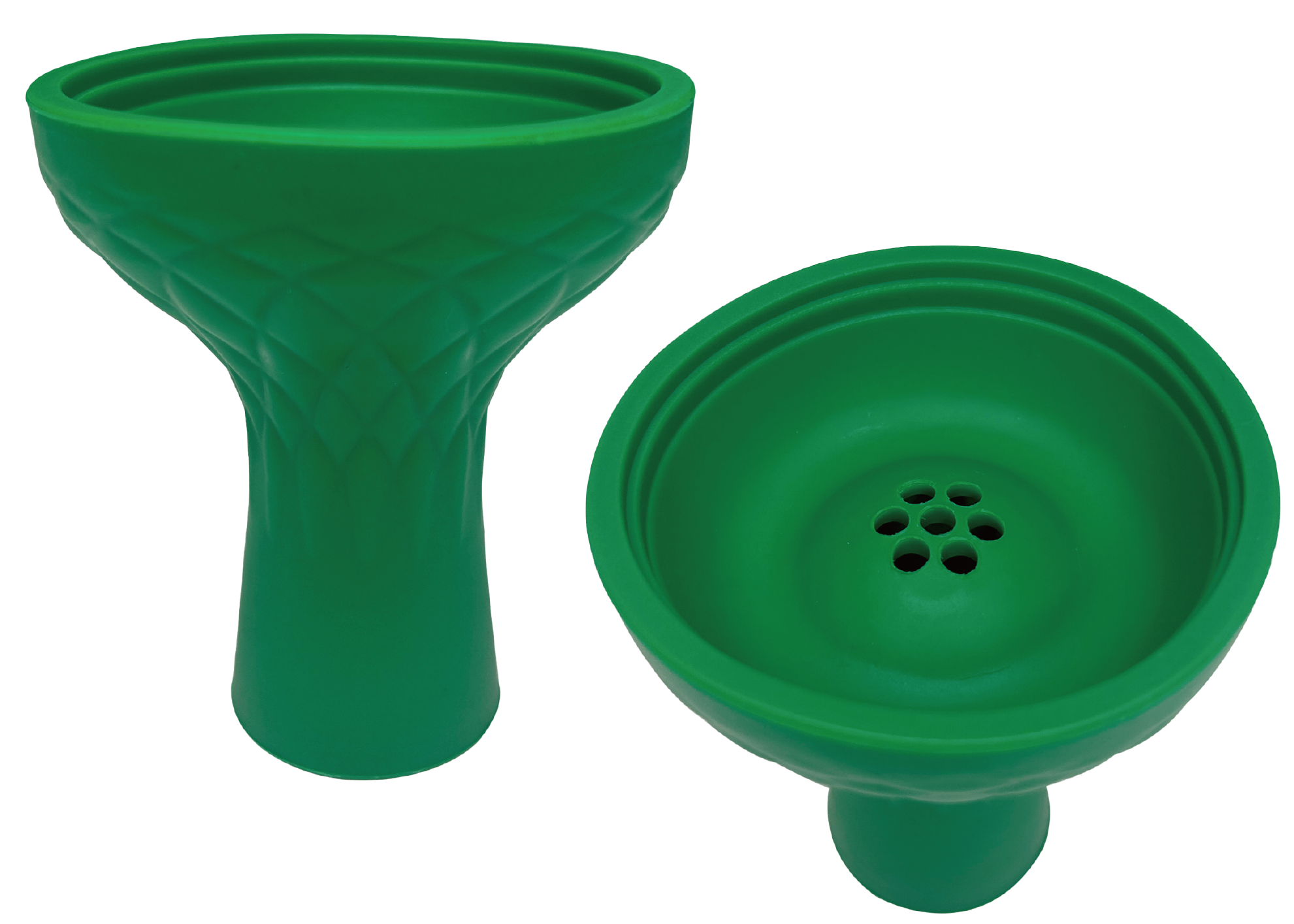 Classic Silicone Hookah Bowl (Green) - Vibrant, Heat-Resistant, Shockproof Head