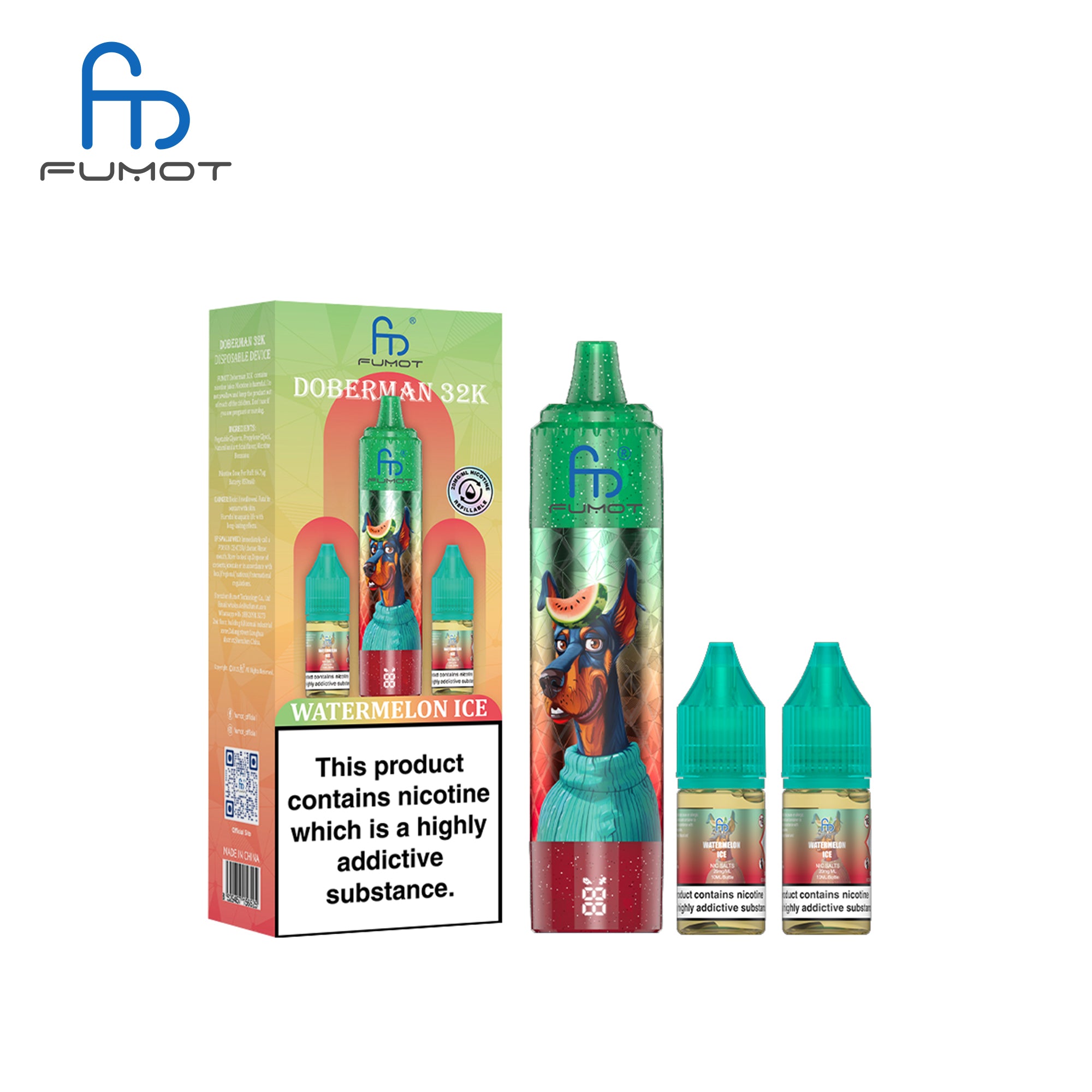Watermelon Ice - RECHARGEABLE ELECTRONIC CIGARETTES - Fumot Dobermam