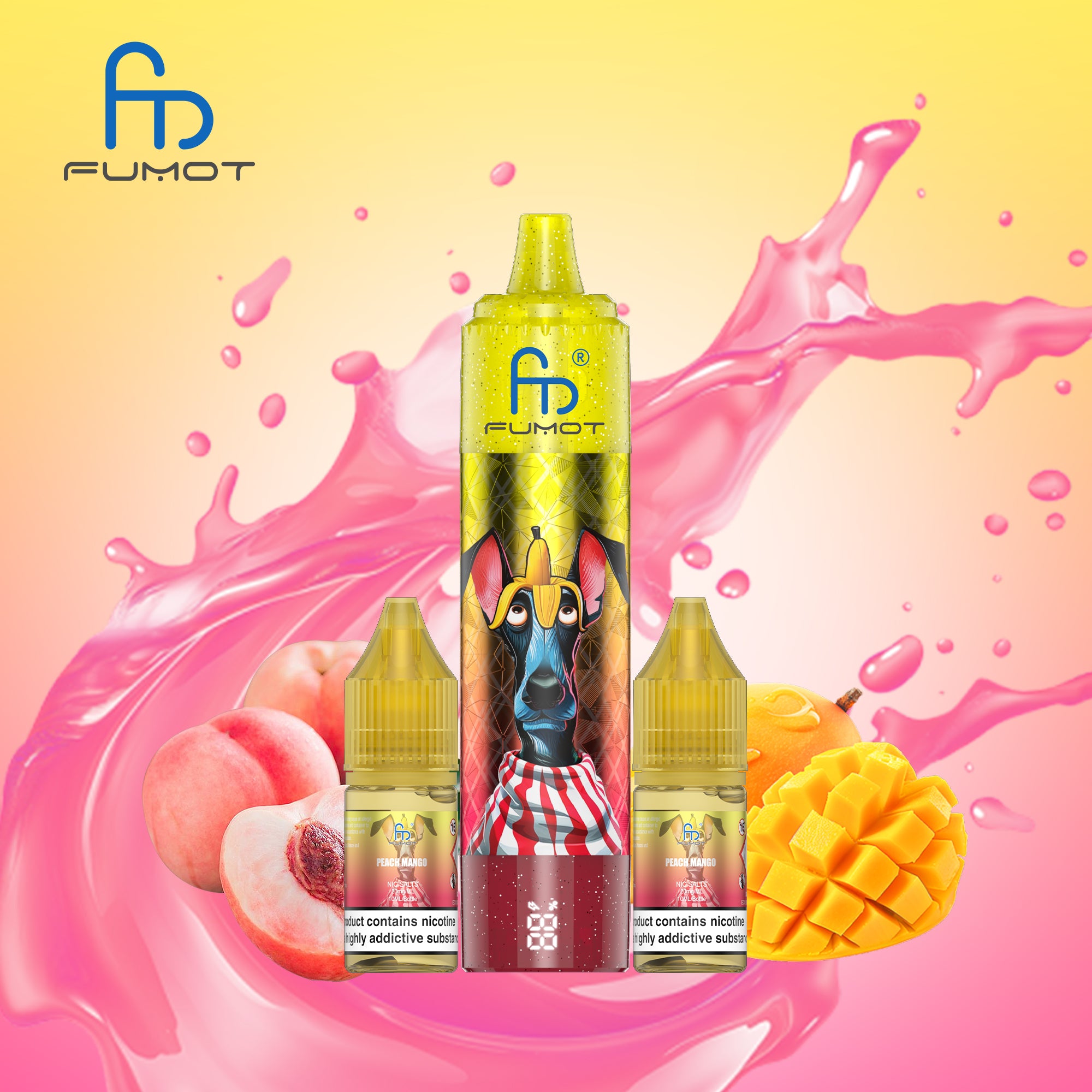 Peach Mango - CIGARETTE ÉLECTRONIQUES RECHARGEABLE - Fumot Doberman