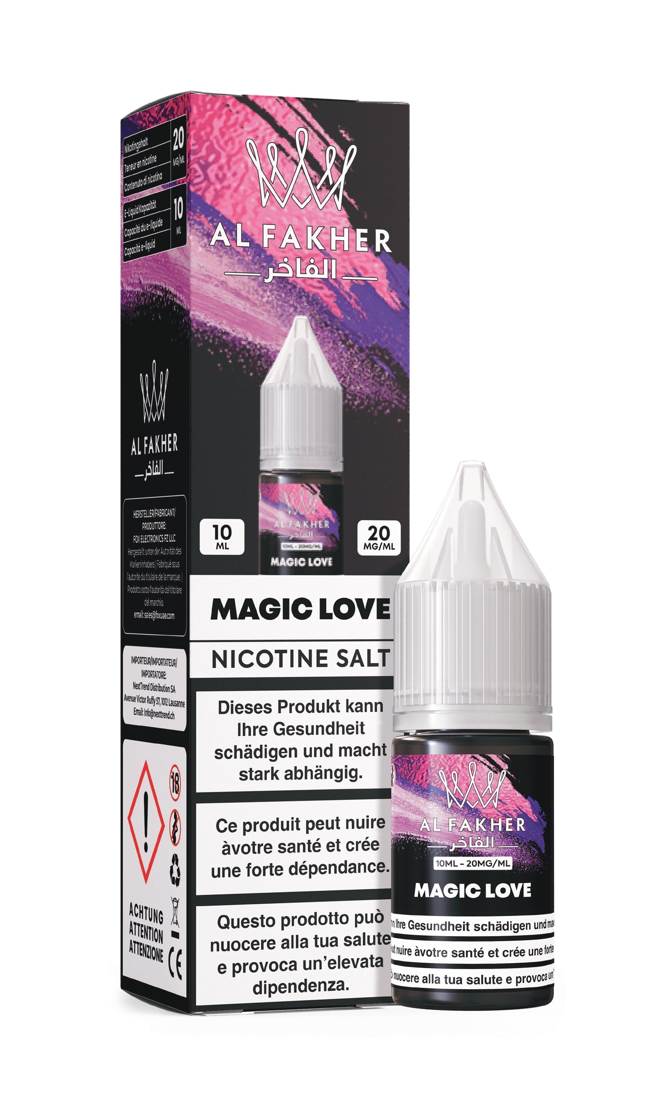 Al Fakher Magic Love - E-liquide aux sels de nicotine - 10 ml - 20 mg/ml