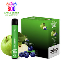 Vape jetable sans nicotine - PUFF 800 - Apple Berry