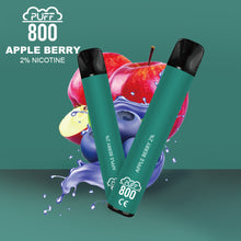 Vape jetable avec nicotine - PUFF 800 - Apple Berry